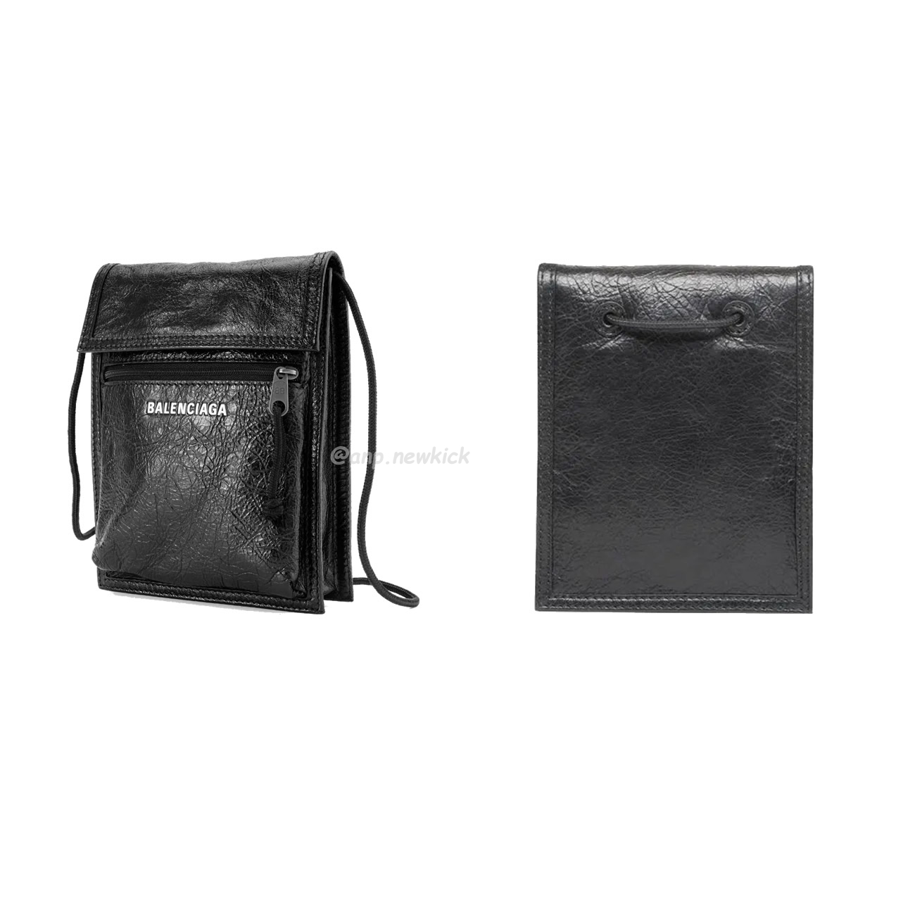 Balenciaga Explorer Arena Cracked Leather Messenger Bag Black (15) - newkick.org